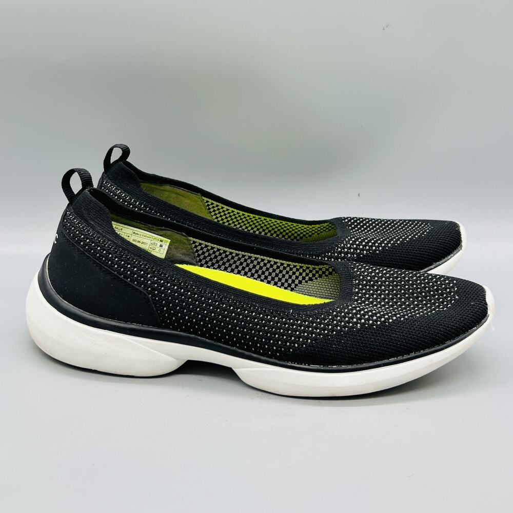Vionic Shoes Womens 9 Black Knit Mesh Kallie Slip On Walking Sneakers Comfort